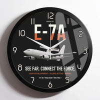 Thumbnail for E-7A Wedgetail design on black framed wall clock
