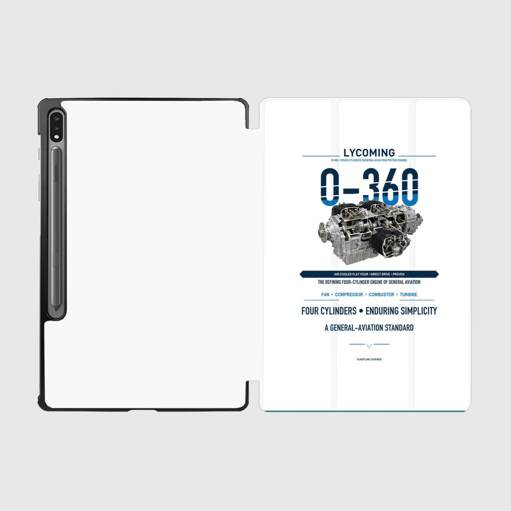 O-360 design on white samsung tablet tablet case
