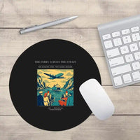 Thumbnail for VINTAGE G4478 - The Ferry Across The Strait - Designed Mouse Pads design on black round