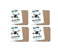 Thumbnail for DJI FPV design on white 4 pieces set coaster