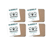 Thumbnail for DJI Matrice 4T design on white 4 pieces set coaster