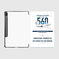 Thumbnail for Cessna Citation 560 - Citation V design on white samsung tablet tablet case