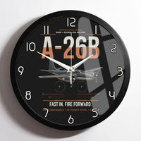 Thumbnail for A-26B Invader design on black framed wall clock