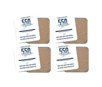 Thumbnail for Cessna Citation 550 - Citation II design on white 4 pieces set coaster