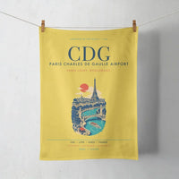 Thumbnail for Paris Charles de Gaulle Airport (CDG) design on yellow towel