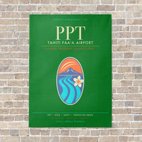 Thumbnail for Tahiti Faa'a Airport PPT - Canvas Framed - Green