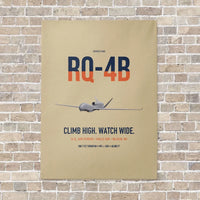 Thumbnail for RQ-4B Global Hawk vertical canvas print - no frame - beige background