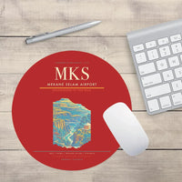 Thumbnail for Mekane Selam Airport MKS Mouse-Pad Round - Red