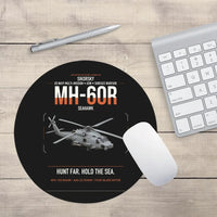 Thumbnail for Sikorsky MH-60R Seahawk design on black round mouse pad