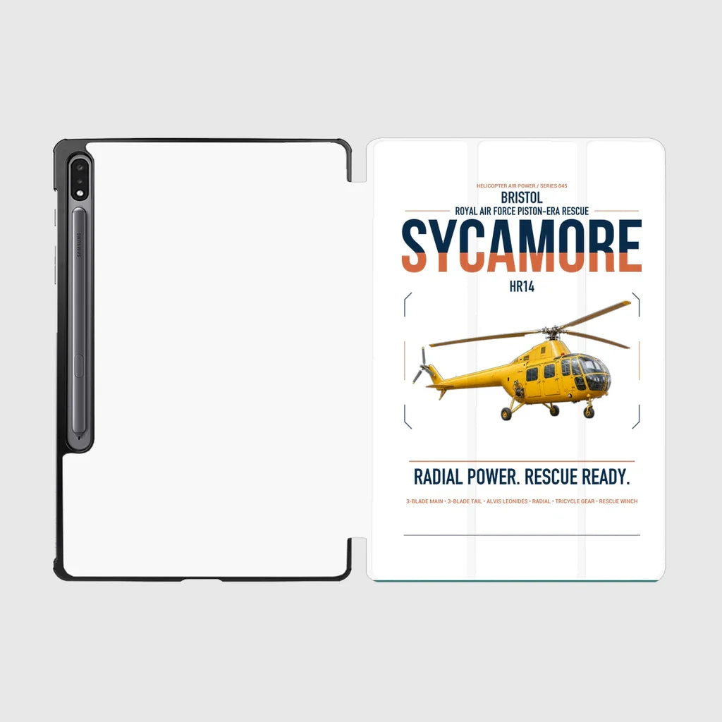 Bristol Sycamore HR14 design on white samsung tablet tablet case