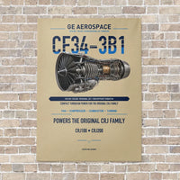 Thumbnail for CF34-3B1 vertical canvas print - no frame - beige background