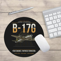 Thumbnail for B-17G Flying Fortress design on black round mouse pad