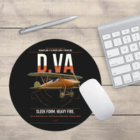 Thumbnail for Albatros D.Va design on black round mouse pad