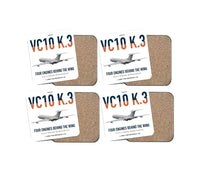 Thumbnail for Vickers VC10 K.3 design on white 4 pieces set coaster