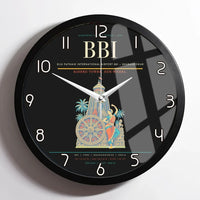 Thumbnail for Biju Patnaik International Airport (BBI) design on black framed wall clock