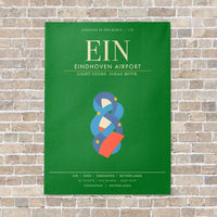 Thumbnail for Eindhoven Airport EIN - Canvas Framed - Green