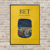 Thumbnail for Bethel Airport BET - Canvas Framed - Yellow