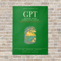 Thumbnail for GulfportBiloxi International Airport GPT - Canvas Framed - Green