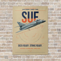 Thumbnail for Dassault Super Étendard vertical canvas print - no frame - beige background