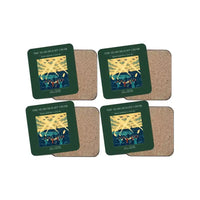 Thumbnail for The Searchlight Choir - Designed Coasters design on dark green 4-pieces-set