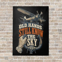 Thumbnail for Old Hands Still Know The Sky vertical canvas print - no frame - black background