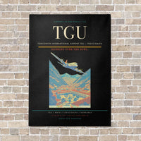 Thumbnail for Toncontín International Airport TGU — Tegucigalpa vertical canvas print - no frame - black background