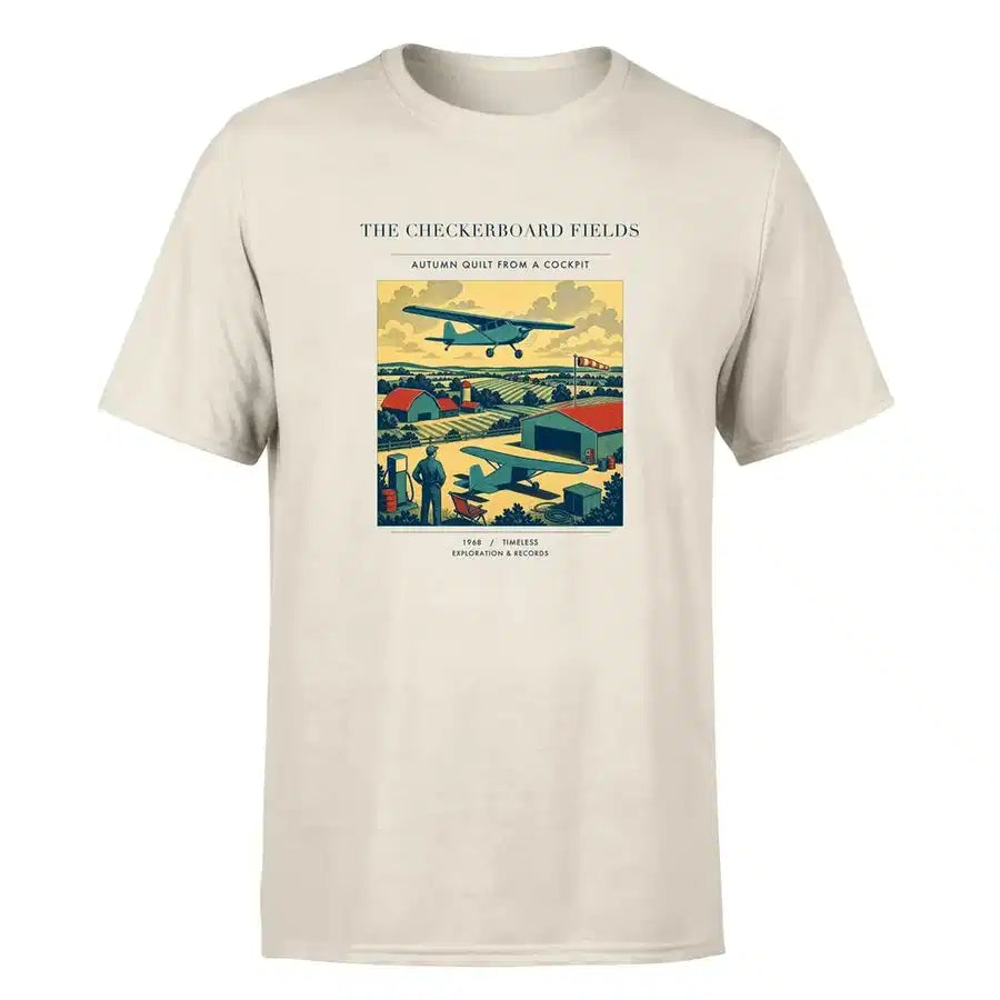 VINTAGE G4201 - The Checkerboard Fields - Premium T-Shirt design on beige premium t shirt