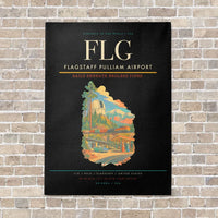 Thumbnail for Flagstaff Pulliam Airport FLG vertical canvas print - no frame - black background