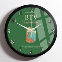 Thumbnail for Patrick Leahy Burlington International Airport BTV Wall-Clock Framed - Green