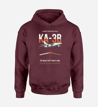 Thumbnail for KA-3B Skywarrior design on dark red double-side hoodie, single-side print