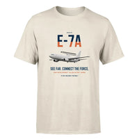 Thumbnail for E-7A Wedgetail design on beige double-side t-shirt, single-side print