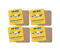 Thumbnail for Percepto Air Max design on yellow 4 pieces set coaster