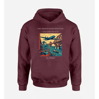Thumbnail for VINTAGE G4482 - The Bridge Inspection Pass - Premium Hoodie design on darkred premium
