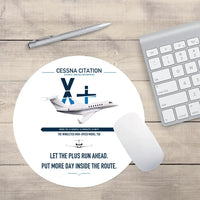 Thumbnail for Cessna Citation X+ design on white round mouse pad