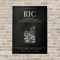 Thumbnail for Richmond International Airport RIC vertical canvas print - no frame - black background