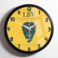 Thumbnail for Leon-Mba International Airport (LBV) design on yellow framed wall clock