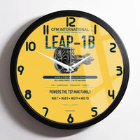 Thumbnail for CFM LEAP-1B design on yellow framed wall clock