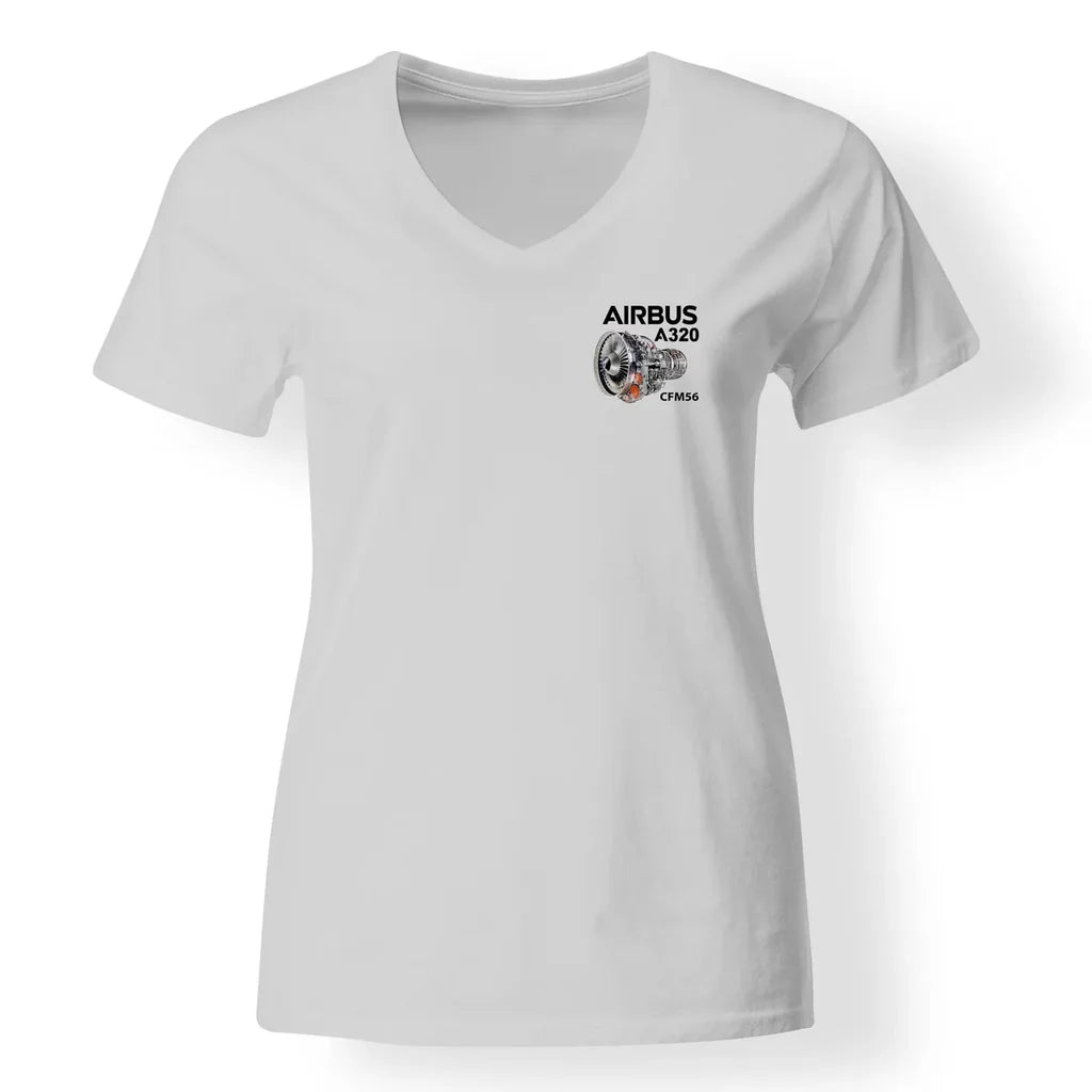 Airbus A320 & CFM56 Engine Designed V-Neck T-Shirts - view 19