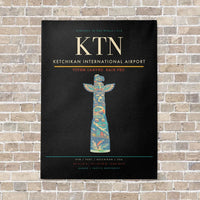 Thumbnail for Ketchikan International Airport KTN vertical canvas print - no frame - black background