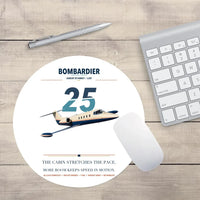 Thumbnail for Bombardier Learjet 25 design on white round mouse pad
