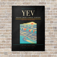 Thumbnail for Inuvik (Mike Zubko) Airport YEV vertical canvas print - no frame - black background