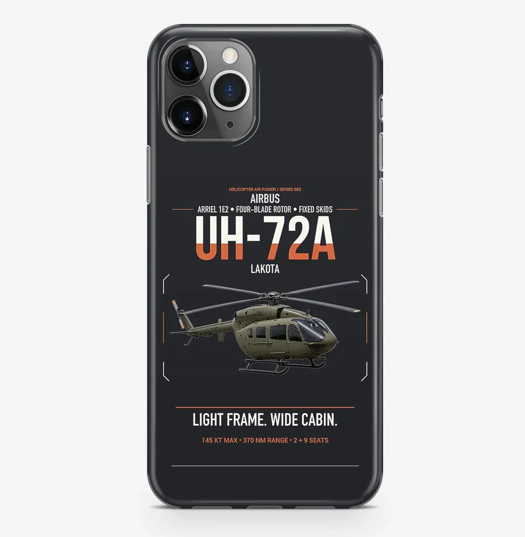 Airbus UH-72A Lakota design on black magsafe iphone case, for iPhone Pro Max