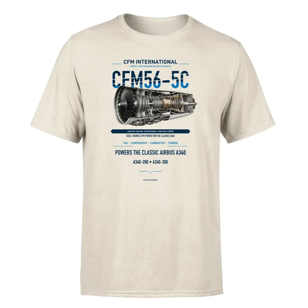 CFM56-5C design on beige single side