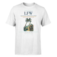 Thumbnail for Lome-Tokoin International Airport (LFW) T-Shirt single-side front print in White | lome-tokoin-international-airport-lfw-double-side-t-shirt