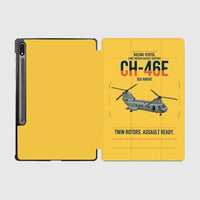 Thumbnail for Boeing Vertol CH-46E Sea Knight design on yellow samsung tablet tablet case