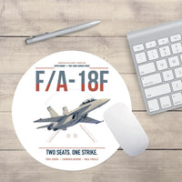 Thumbnail for F-A-18F Super Hornet design on white round mouse pad