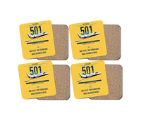 Thumbnail for Cessna 501 Citation I SP design on yellow 4 pieces set coaster
