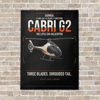 Thumbnail for Guimbal Cabri G2 vertical canvas print - no frame - black background
