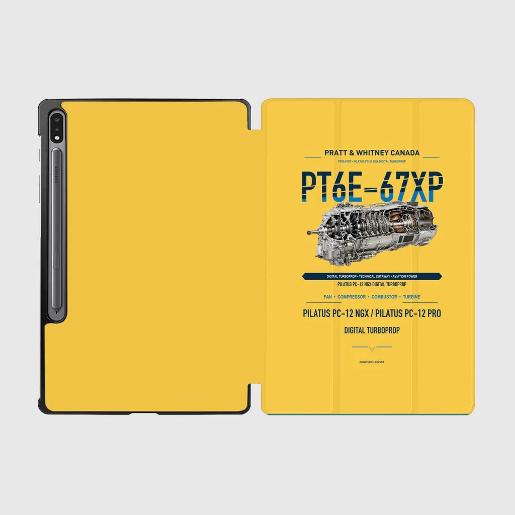 PT6E-67XP design on yellow samsung tablet tablet case