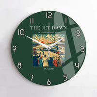Thumbnail for VINTAGE G4113 - The Jet Dawn - Designed Wall Clocks design on darkgreen no-frame
